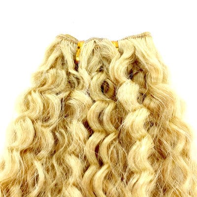 Tressen Weft-Hairweave-Weave-lockig-blond-lockig-Extensions