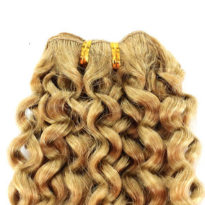 Tressen Weft-Hairweave-Weave-lockig-blond-lockig-Extensions