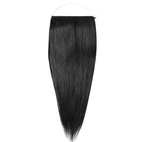 Flip-In Halo Wire Hair Extensions Straight 20 inch